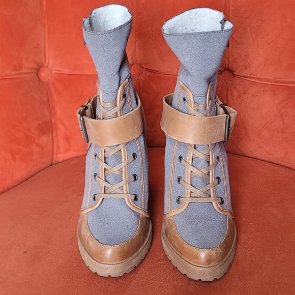 Naughty Monkey High Trail Leather Boot Size 8.5 - Picture 7 of 14